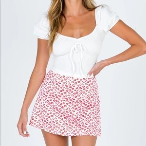 Pink & red leopard print Princess polly mini skirt
